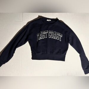 GARAGE east coast printed cropped sweatshirt